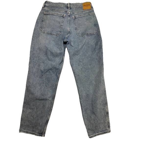 Hollister Ultra High‎ Rise Mom Jeans 7S W28 L25 Light Wash Vintage Stretch Denim - Picture 7 of 7